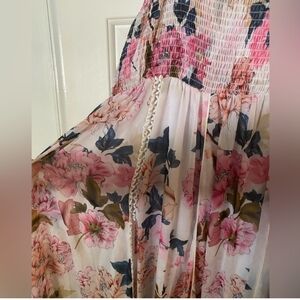 Torrid Pink and Blue Smocked Dress